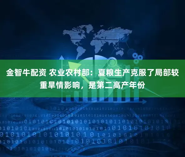 金智牛配资 农业农村部：夏粮生产克服了局部较重旱情影响，是第二高产年份